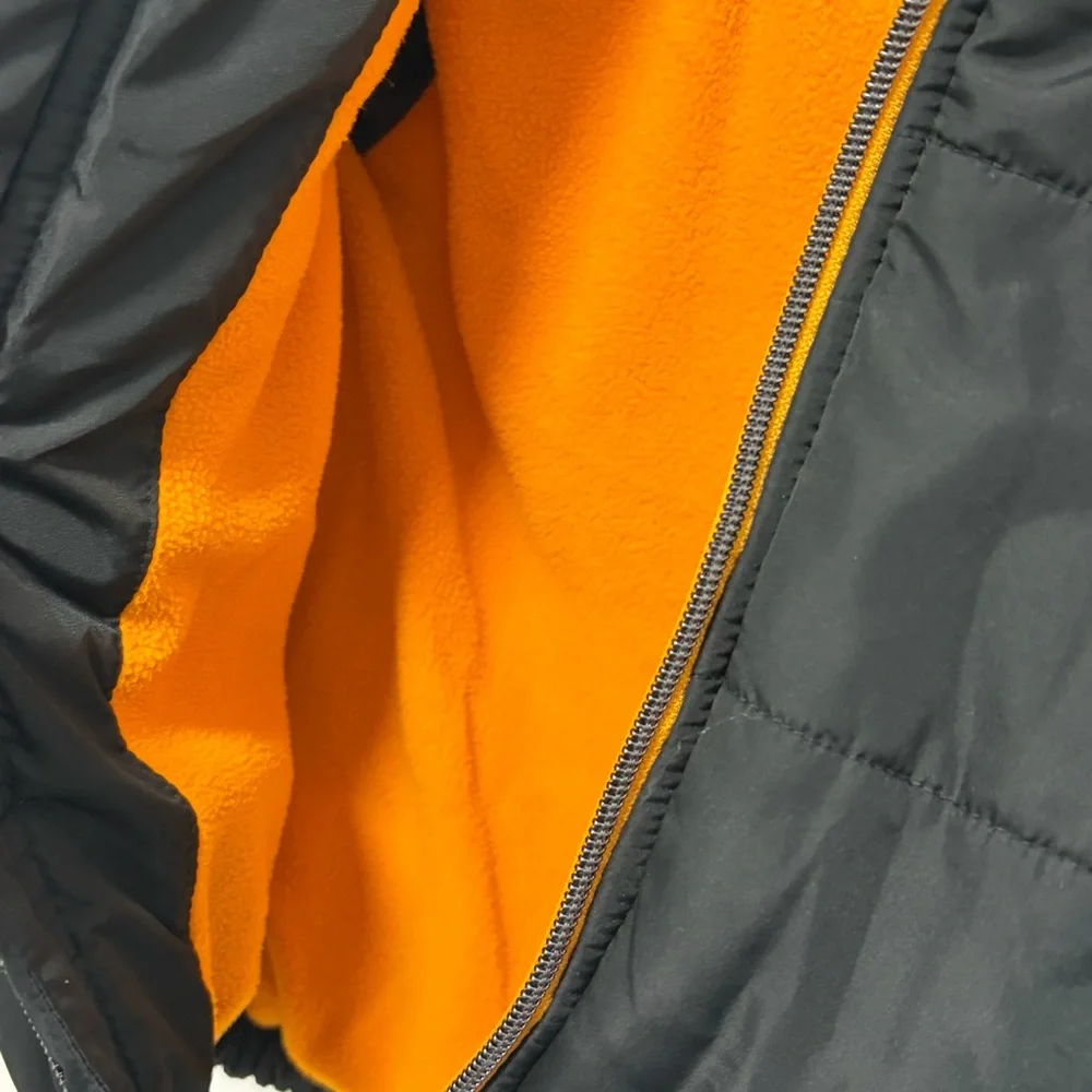 Timberland Little Boys Black Orange Puffer Jacket - IMPERFECT/BROKEN ZIPPER